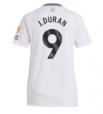 Aston Villa Jhon Duran #9 Replika Udebanetrøje Dame 2024-25 Kortærmet